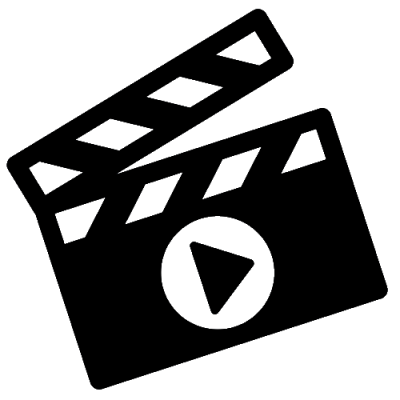 Icono de claqueta de cine